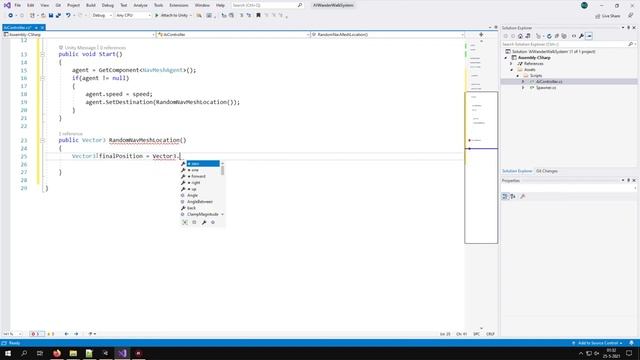 Unity 3D - How to create an AI/NPC Wander easy using NavMeshAgent смотреть онлайн