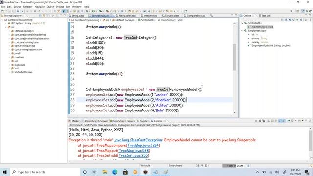 #VcodeAcademy |TreeSet Example In Java | Comparable Interface In Java | Default Sorting in java смотреть онлайн