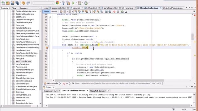 JSF Tutorials for Beginners|Shopping Cart Example|Amendments in Template for Role based Menu смотреть онлайн