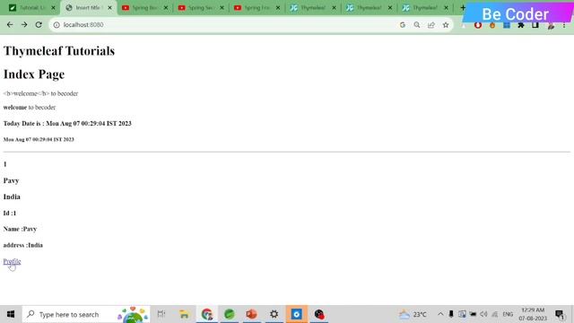 #2 Standard Expression syntax example Thymeleaf practical | Thymeleaf tutorials in Hindi смотреть онлайн