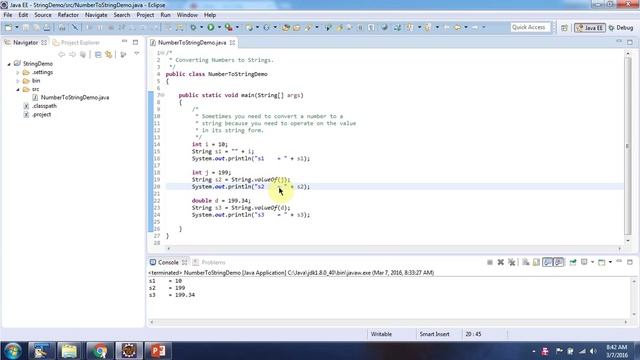 Java String (primitive Numbers to Strings-valueOf method) | Java Tutorial смотреть онлайн