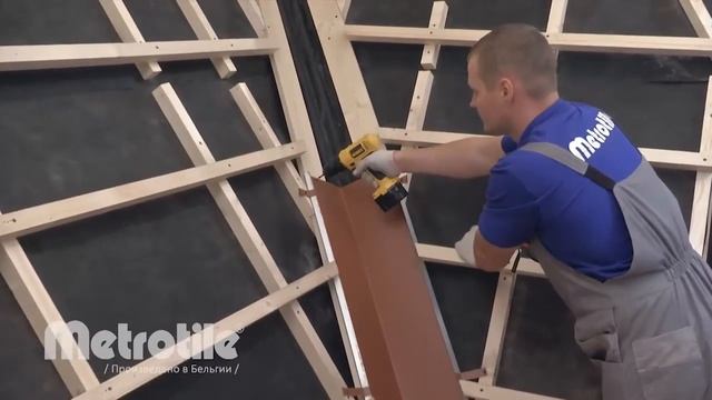 Монтаж черепицы Метротайл Metrotile в ендове смотреть онлайн