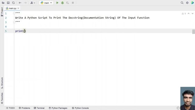 Write A Python Script To Print The Docstring(Documentation String) Of The Input Function смотреть онлайн