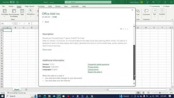 Chat GPT Add-In for Excel Data analysis & Insight | How to Use Chat GPT with Excel | AI in Excel