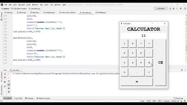 PYTHON | SIMPLE GUI CALCULATOR USING Tkinter смотреть онлайн