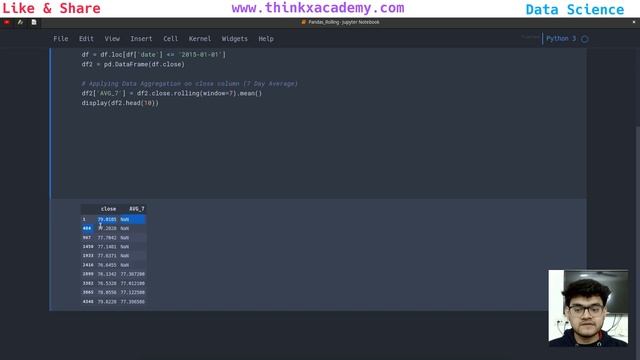 [2.2] Python Pandas Window Rolling Aggregation | Data Science смотреть онлайн