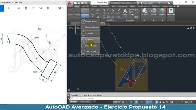 Solución Propuesto 14 - AutoCAD Avanzado смотреть онлайн