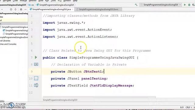 JAVA Swing GUI to Create Simple Program || Display Message by Clicking a Button in JAVA смотреть онлайн