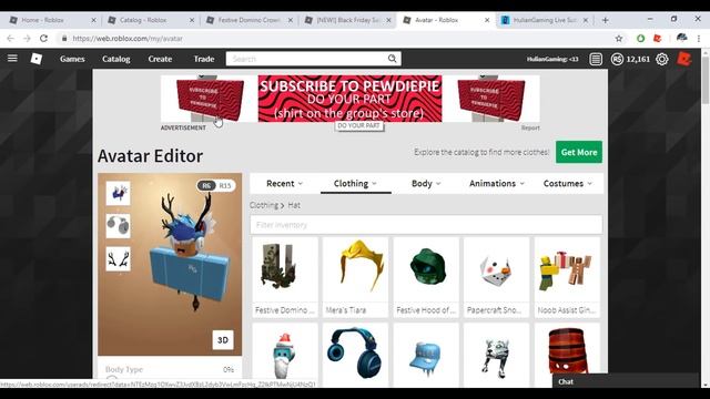 BUYING THE FESTIVE DOMINO CROWN IN ROBLOX! (12,000 ROBUX!) смотреть онлайн