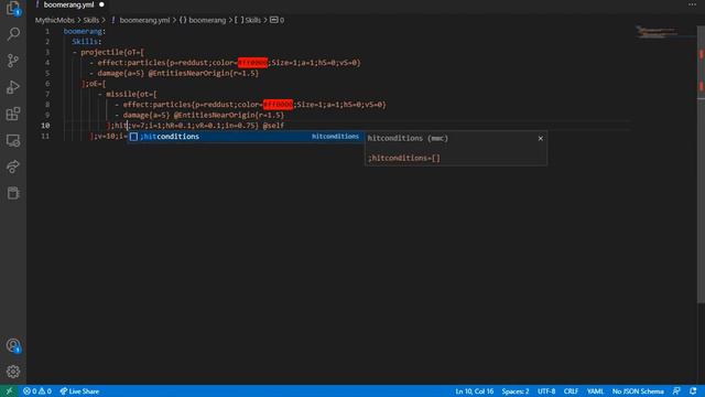 [MythicMobs Tutorial] Boomerang Projectile
