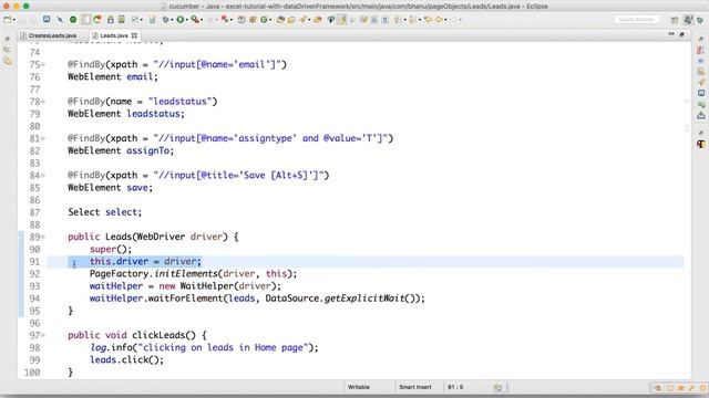 Create Page Object For Leads Video-12 смотреть онлайн