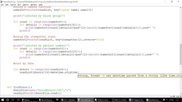 Python Tutorial 34: Sorting 2D list text files by date, alphabetically or numerically смотреть онлайн