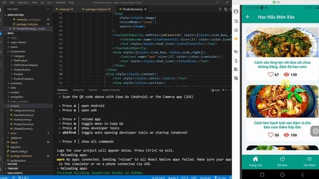Lập trình di động React Native - App 04 Món ngon смотреть онлайн