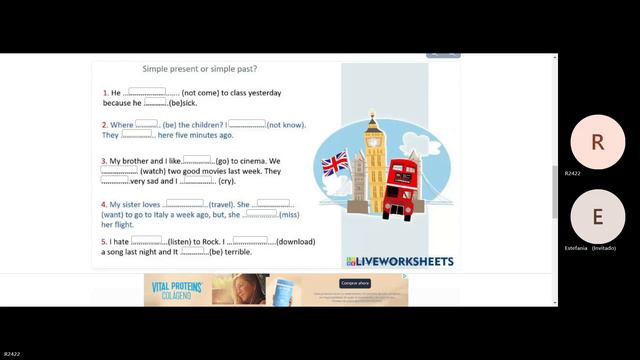 Teacher Jimena´s Class on Simple Past Tense смотреть онлайн