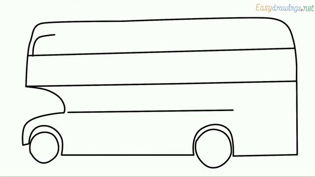 How to draw a Double decker bus step by step for beginners смотреть онлайн