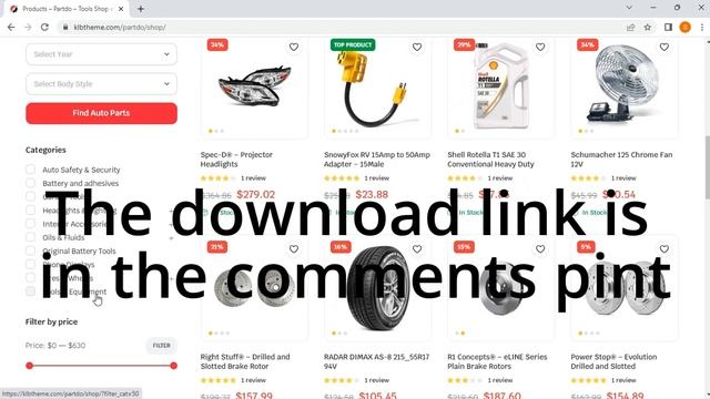 Partdo – Auto Parts and Tools Shop WooCommerce WordPress Theme | GPL licence | Free Download смотреть онлайн