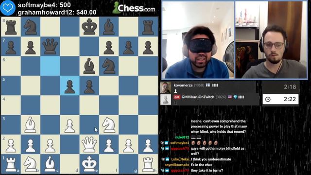 Gotham & Hikaru BLINDFOLD CHESS