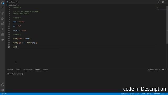 حل تكليف الاسبوع الأول ( 1- 10) - Mastering Python || من تكاليف المهندس اسامة الزيرو смотреть онлайн