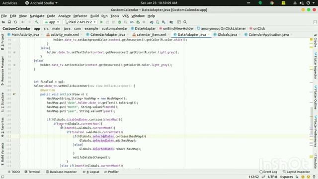 Android Studio Tutorial (Java) - Tamil - Creating Custom Calendar View - Lesson #3 смотреть онлайн