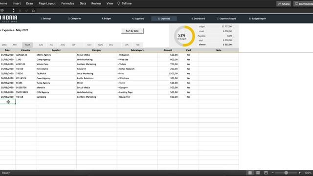 Marketing Excel Budget Template 2.0 смотреть онлайн