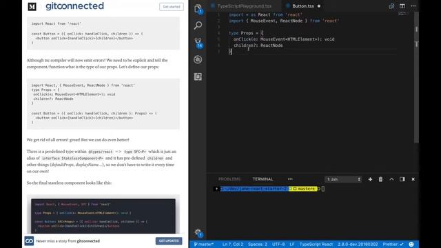 How to write React Stateless Components in TypeScript смотреть онлайн