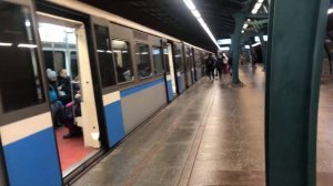 Электропоезда 81-740 (Русич) на станции метро Улица Горчакова, Бутовской линии, 19 ноября 2022 года