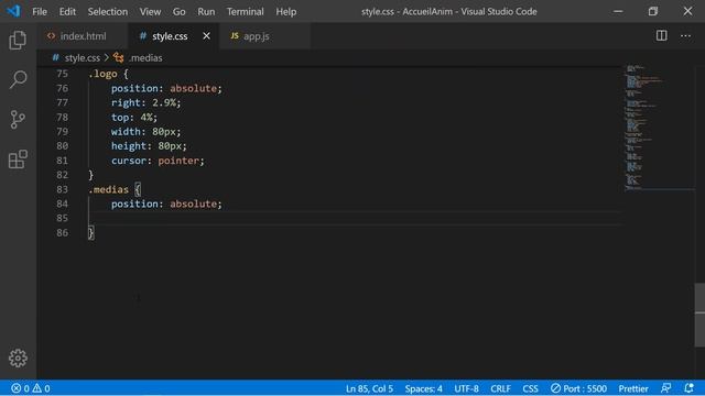 Coder une page d'accueil animée en JavaScript. смотреть онлайн