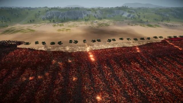 4,000,000 ZOMBIES Vs BEACH DEFENCES With RUSSIAN MLRS - Ultimate Epic Battle Simulator 2