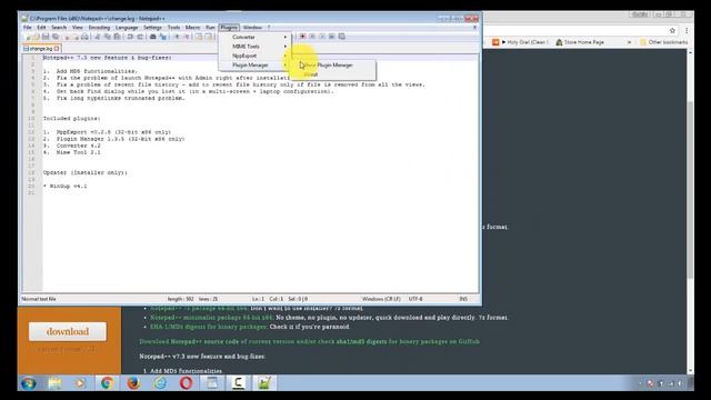 How to install Notepad++ Plugin Manager and Snippets plugin on 64 bit operating system смотреть онлайн