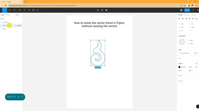 How to resize the vector frame in Figma without resizing the vector смотреть онлайн