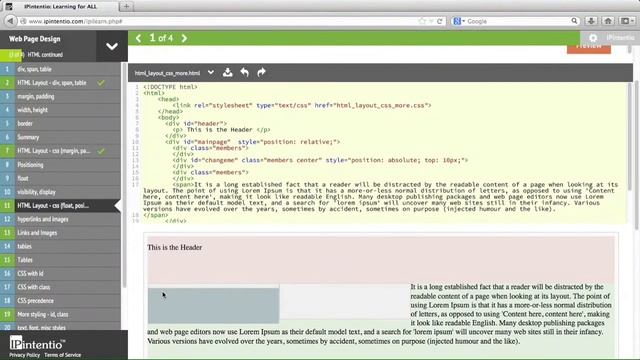 Web Page Design: absolute Position смотреть онлайн