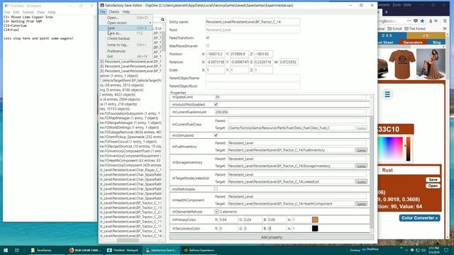 Satisfactory - How to Paint Your Wagon using Save Editor смотреть онлайн