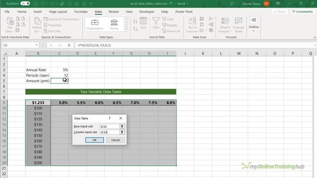 Excel Data Tables - Easy What-if Analysis for Multiple Variables смотреть онлайн