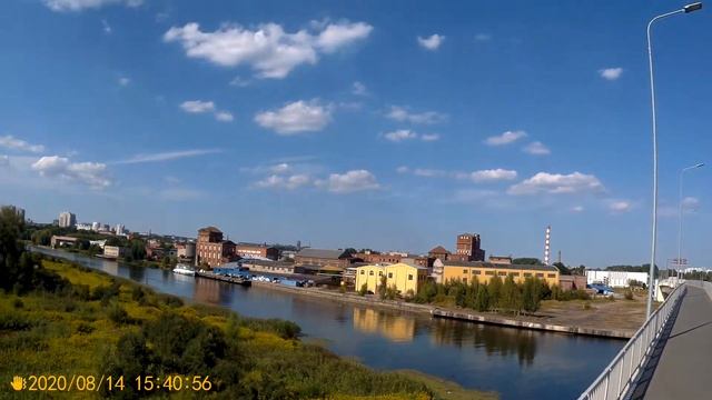 Вид с Восточной Эстакады на Калининград обзор Острова Стадиона бывшего Целлюлозо-бумажного комбинат смотреть онлайн