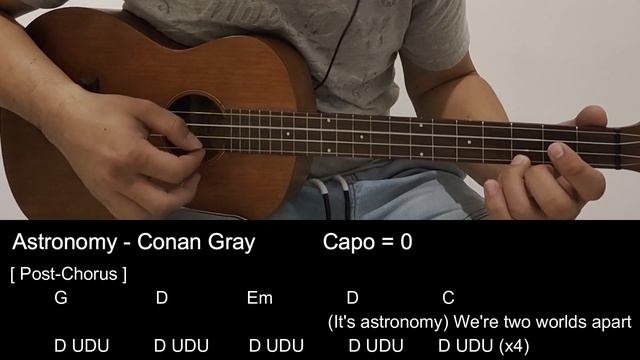 Astronomy - Conan Gray Ukulele Tutorial with Chords /Lyrics смотреть онлайн