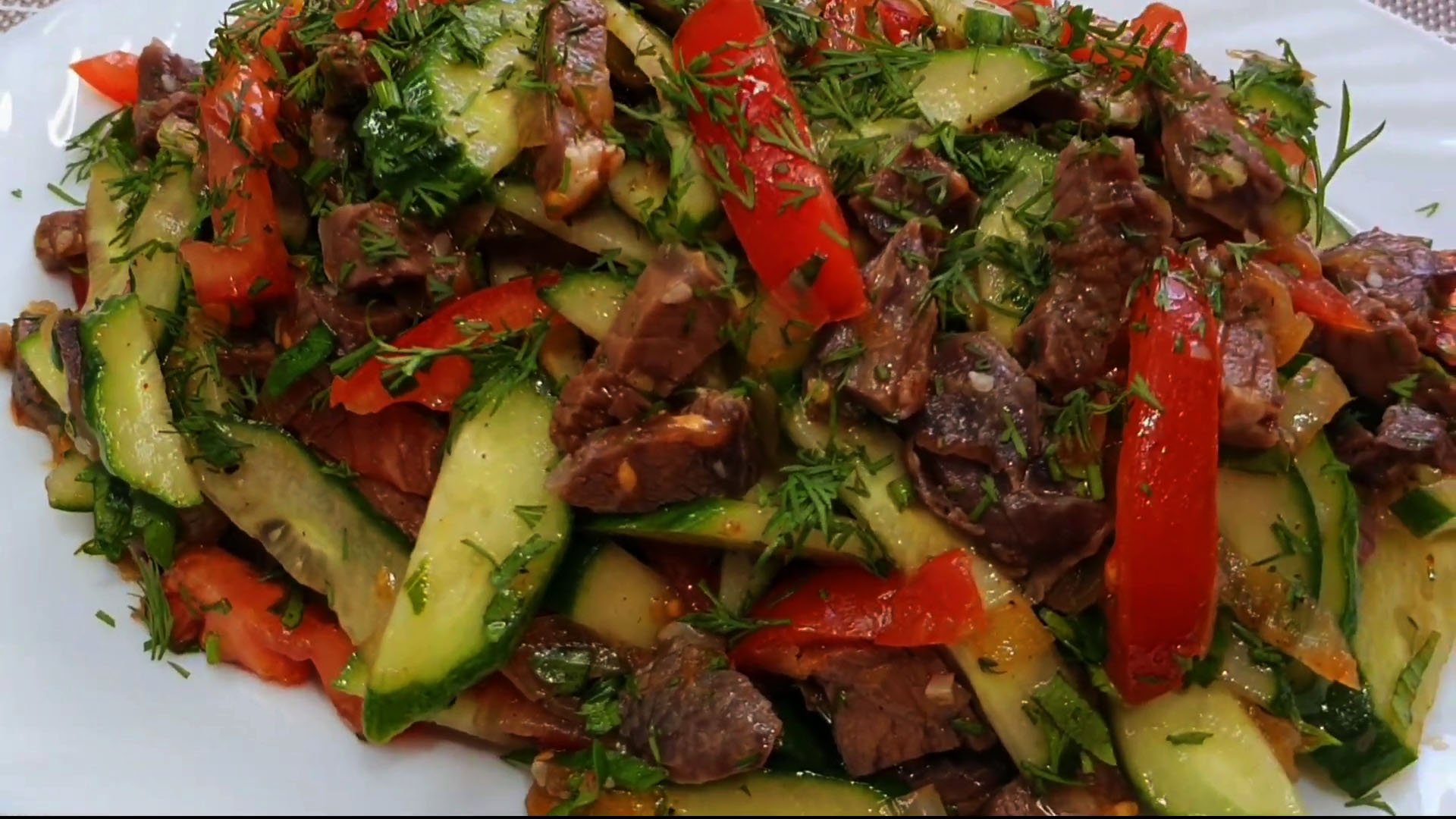 Хрустящая Закуска с мясом! Этот Салат Бесподобен!