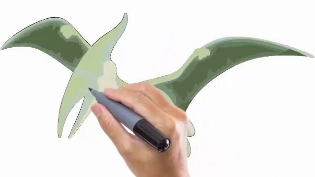 Учимся рисовать . Динозавры. Птеродактиль смотреть онлайн