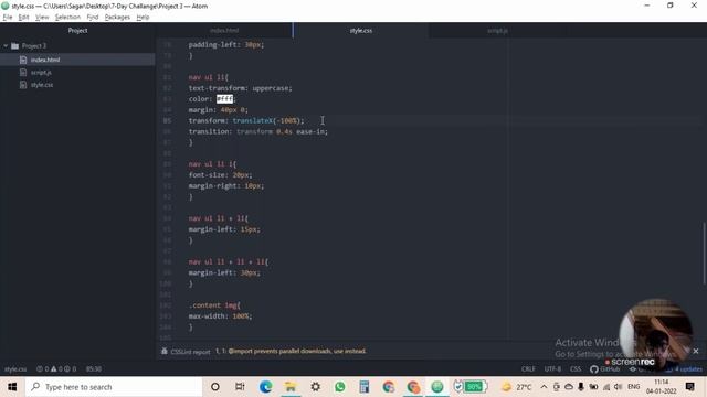 Project 3 | Rotating navigation Using HTML, CSS, Javascript | Day 4/7 смотреть онлайн