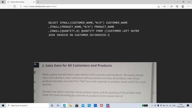 SQL Coding 2 asked in Dunzo | Sales Data for All Customers and Products | Complete Solution | смотреть онлайн