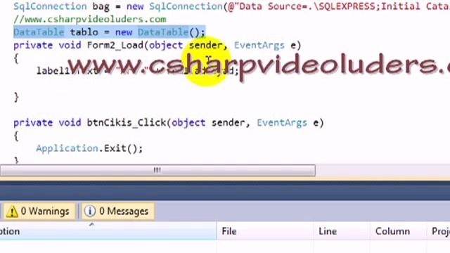 Ms Sql Veri Tabanındaki Kayıtları DataGridView'e Aktarma Ders 113 C# C Sharp Ms Sql смотреть онлайн