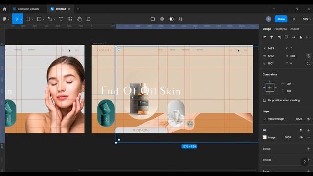 Figma Website UI UX course | Grid layout | Prototype Full Course Cosmetic website (speed art) смотреть онлайн