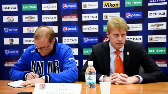 Пресс-конференция после игры КХЛ Амур(Хабаровск)-Металлург(Новокузнецк) смотреть онлайн