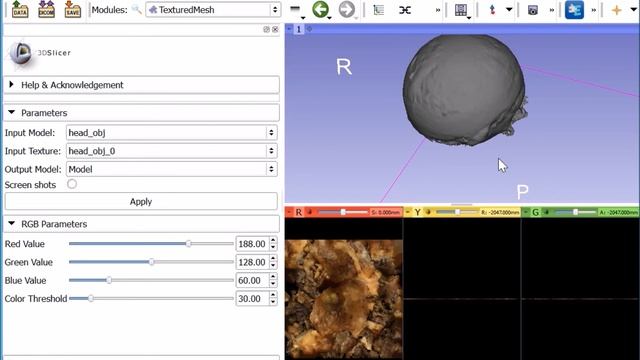 Importing of color surface scans into 3D Slicer смотреть онлайн