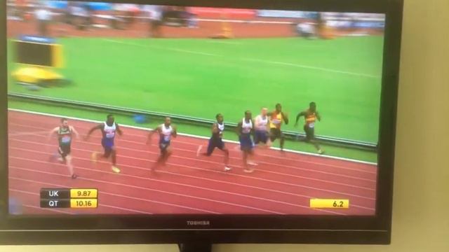 British Championships From Birmingham Mens 100m Final