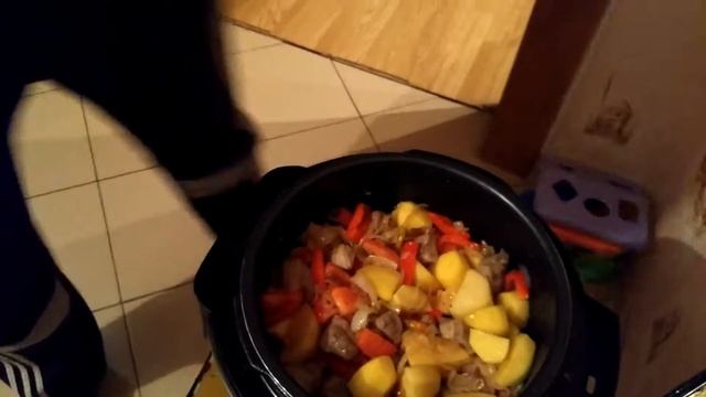 картошка с маринованным мясом и овощами смотреть онлайн