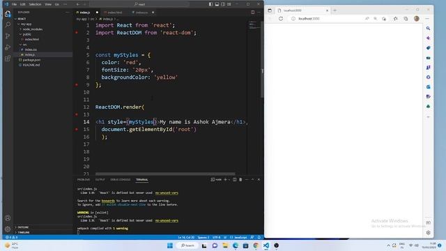 Inline CSS Styling In React JS in Hindi смотреть онлайн