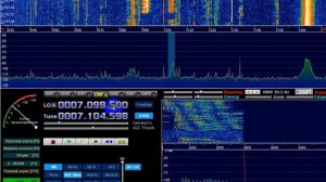 SDR Приемник RTL2832U + R820T. Тест 7Мгц.