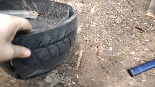 Делаем своими руками из старых автомобильных шин - Вазу! смотреть онлайн