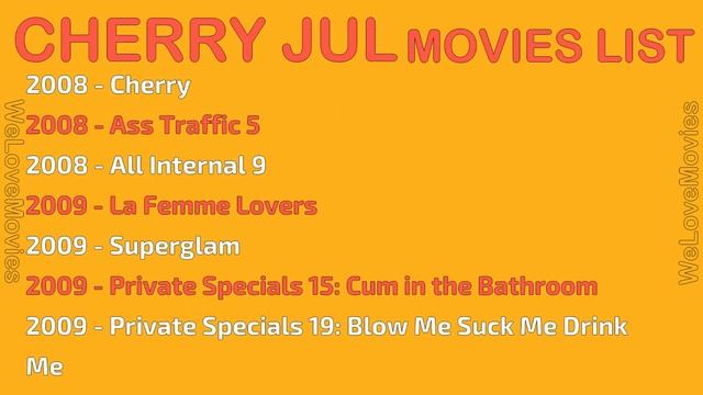 CHERRY JUL MOVIES LIST смотреть онлайн