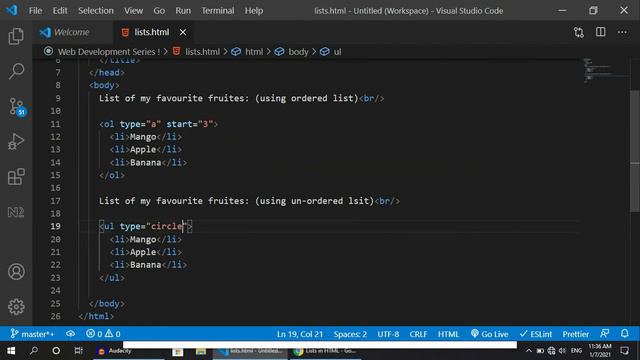 Learn Web Development | Lecture 05 - OL, UL, and DL in HTML смотреть онлайн